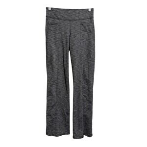 Athleta Space Dye Gray Straight Leg Yoga Pants Pockets XS RN 54023